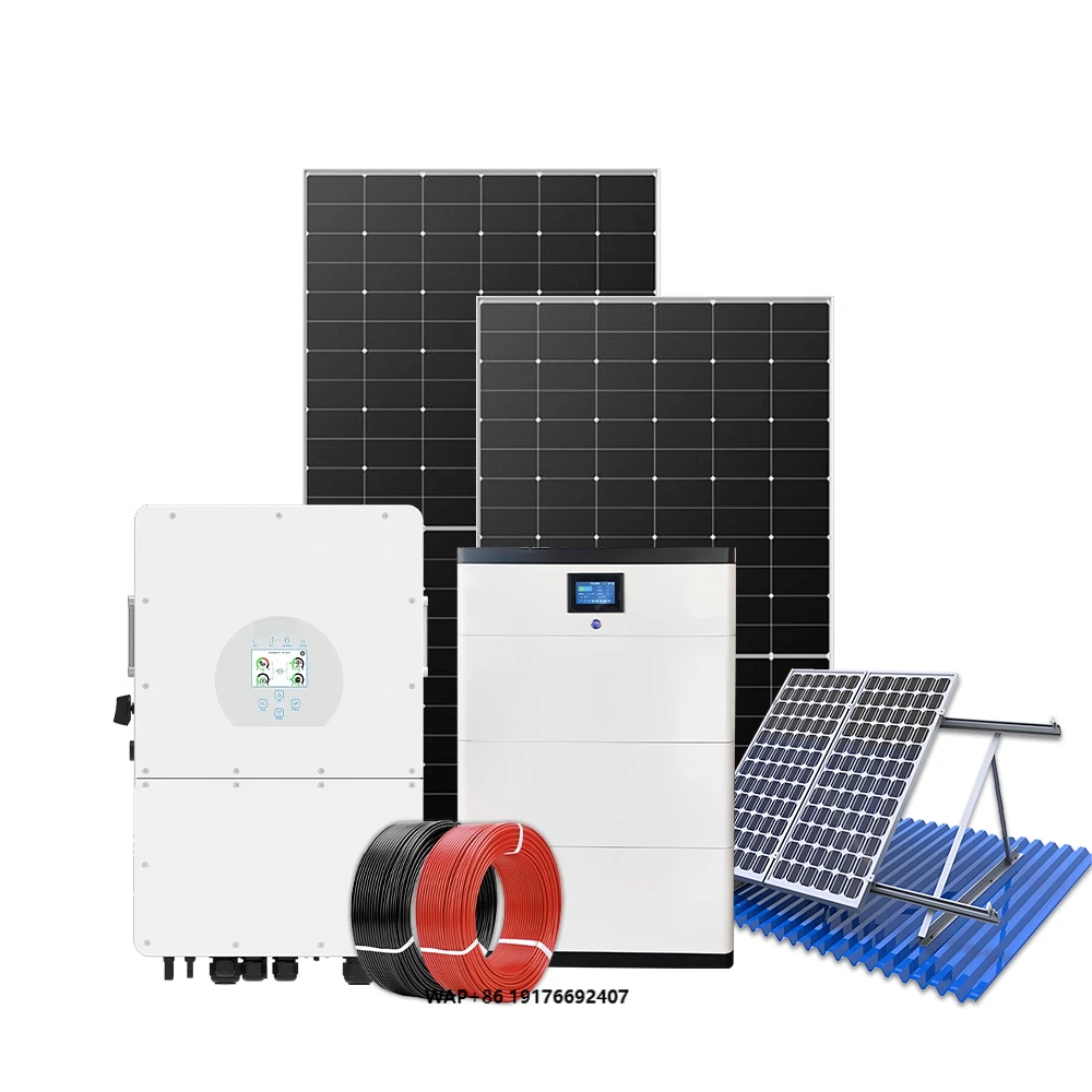 Deye 5kW 10kW 15kW Hybrid Solar Energy System Complete Kit with Inverter, Panels, and Battery for Residential and Commercial Use