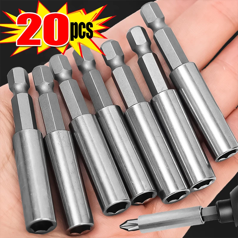 Magnetic Screwdriver Extension Bit Holder Set Hexagonal Handle Extended Connecting Rod Carbon Steel Screwdrivers Power Tools