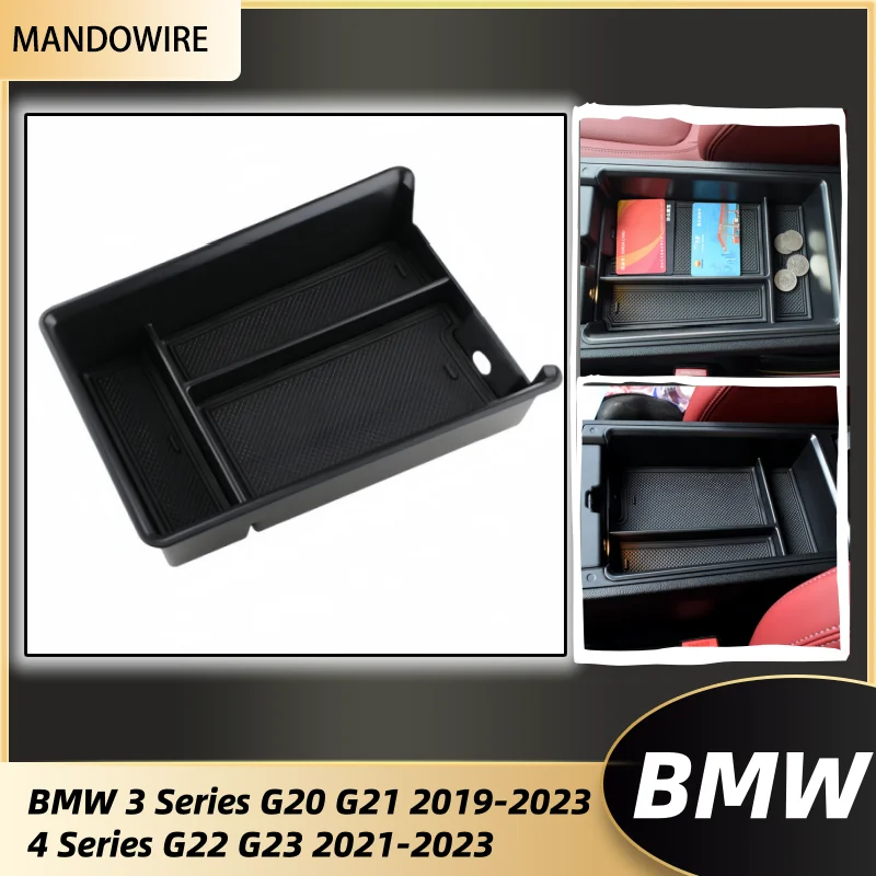 

Car Center Console Organizer Tray For BMW 3Series G20 G21 4Series G22 G23 2021-2023 Central Armrest ABS Secondary Storage Box