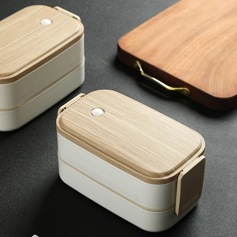 

Japanese Bamboo Print 2-layer Bento Box Large Lunchbox Microwave Safe Kids Student Lunch Box for Girl Fiambreras Para Comida