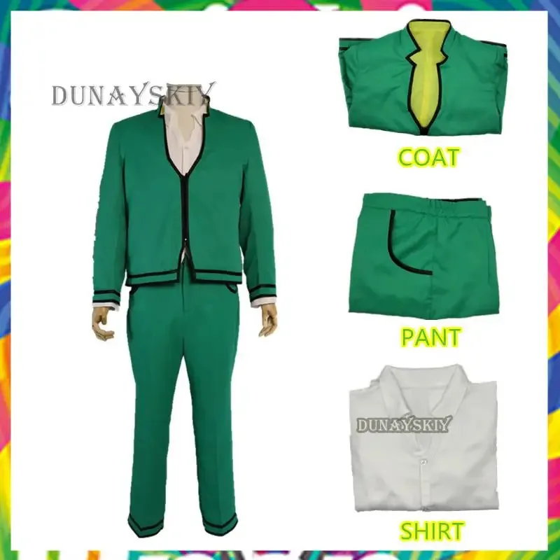 2025 yiyiAnime Kusuo No Sai-nan Costume Wigs Men Uniforms Glasses Headwear The Disastrous Life Of Saiki K.Cosplay