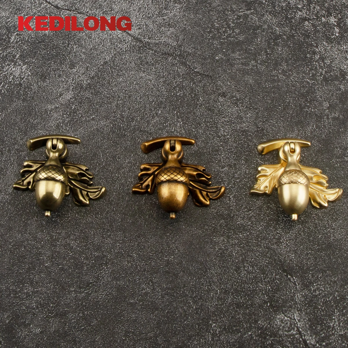 5 Pcs manufacturer direct sales acorn gold handle kitchen cabinet drawer bronze knob