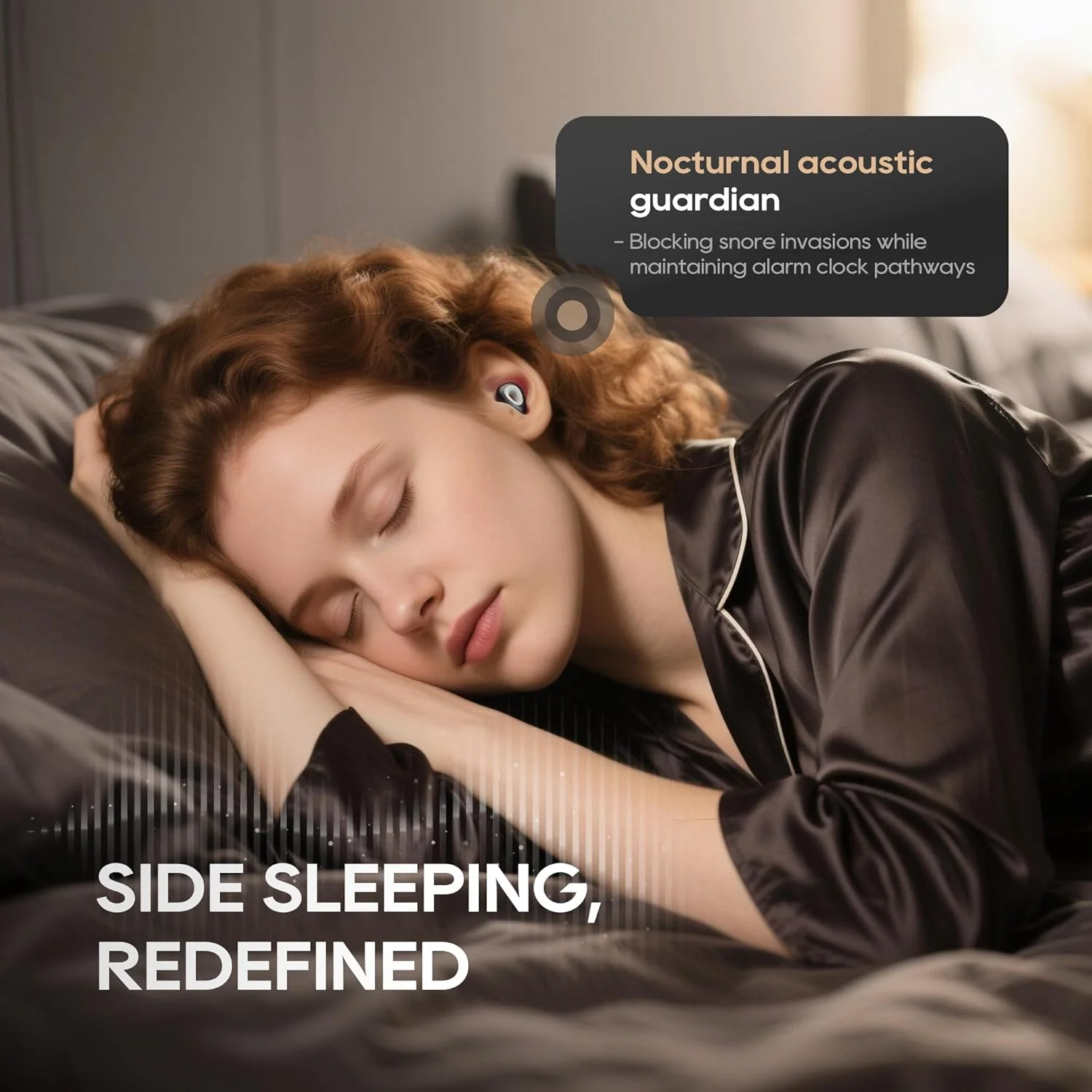 سدادات أذن من السيليكون من HUAK للسباحة والنوم وإلغاء الضوضاء وتقليل الضوضاء ومقاومة للصوت وتقليل الإزعاج - سدادات أذن ذات حلقة عالية الجودة #4