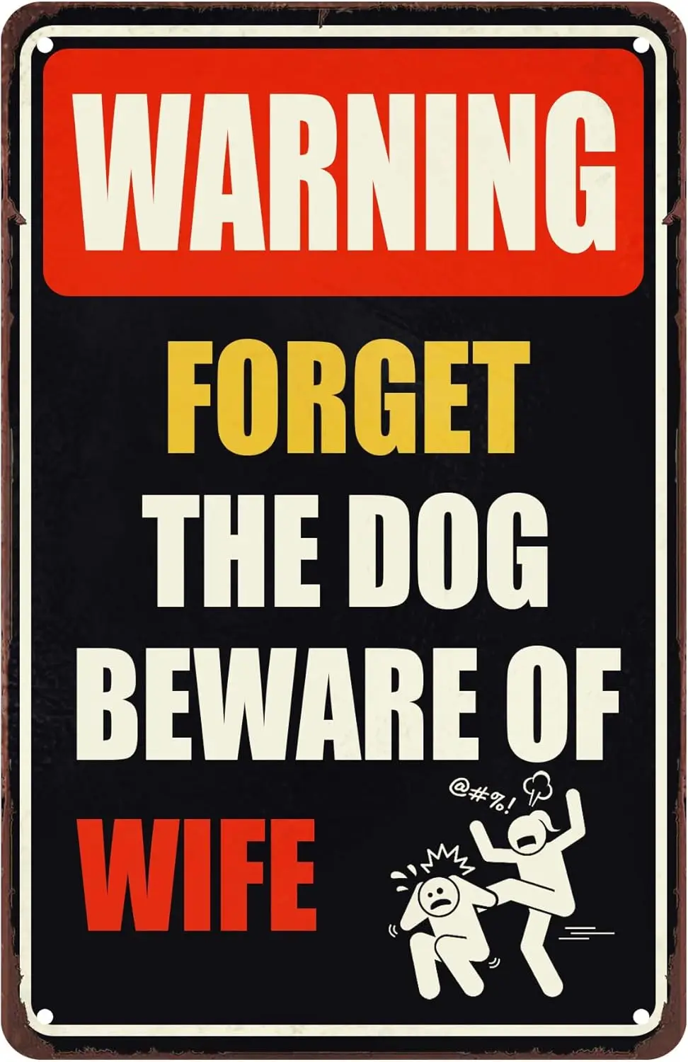 Warning Beware Of Wife Signs Funny Man Bedroom Signs Metal Tin Signs Retro Vintage Wall Art For Man Cave Bar Home Wall Decor 12