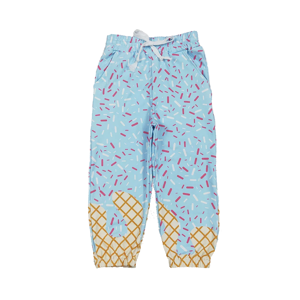 

9.11 Baby Girls Pants Baby Girls Blue Drip Team Pockets Yoga Active Pants