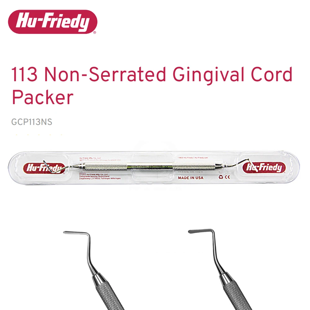 Dental Tools Hu Friedy Original Gingival Cord Packer Non Serrated GCP113NS Dentist Dentistry Products Instrument Hufriedy