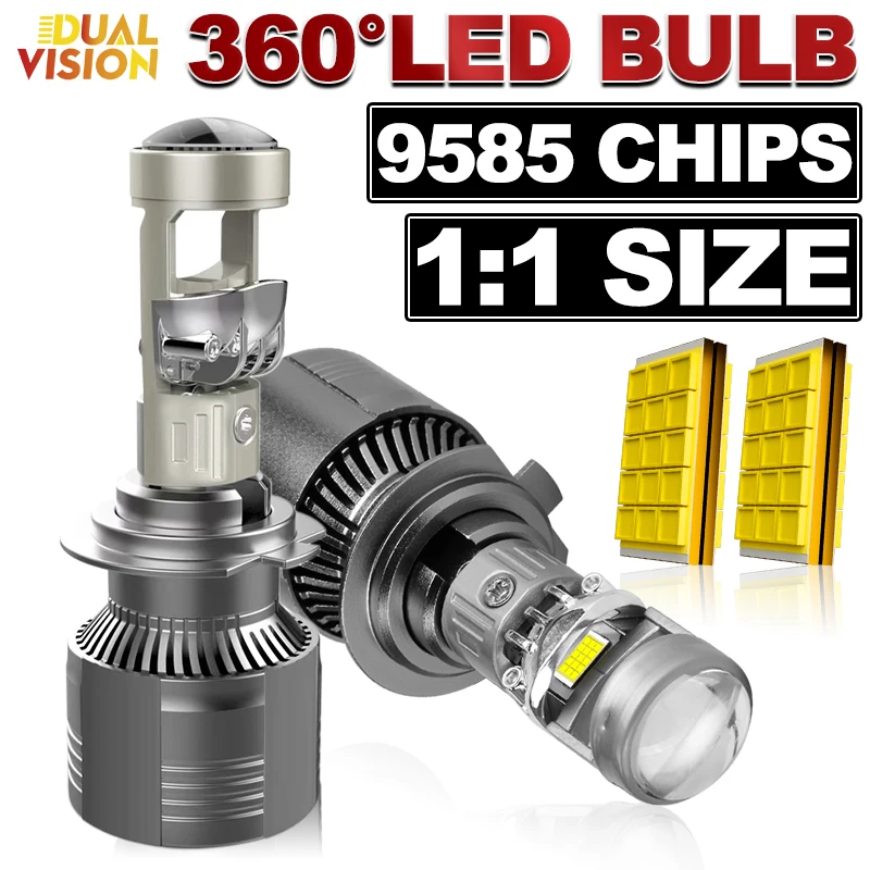 

H4 H7 Светодиодные линзы проектора H8 H9 H11 9005 HB3 9006 HB4 Автомобильные фары Canbus 9585 CSP Противотуманные фары Супер яркие мини-фара