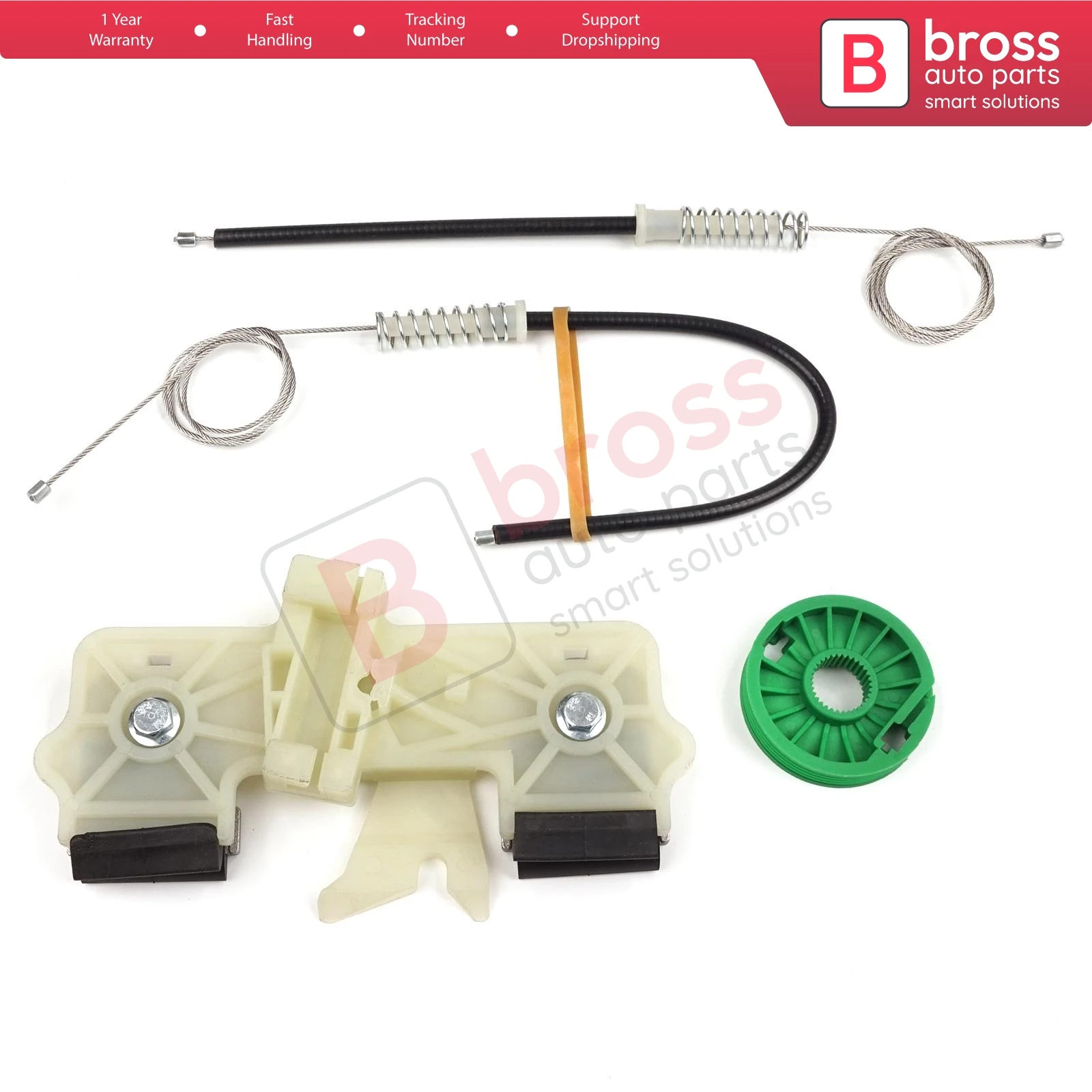 

BWR5513 Power Window Regulator Repair Kit Front Right Door for Ford Fiesta MK5 JH JD BE256 2001-2008 4/5 Door 2S61A23200