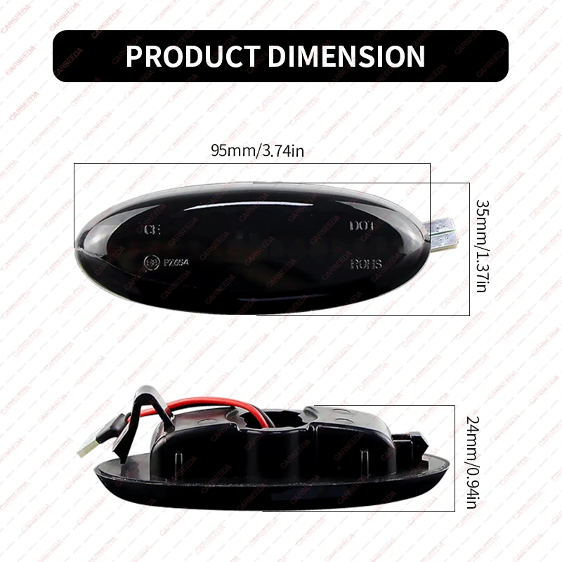أضواء العلامات الجانبية الديناميكية LED لمازدا 626 فولت محطة عربة MPV II تحية SUV Xedos 6 9 Protege سيدان B2500 بيك اب 5 هاتشباك