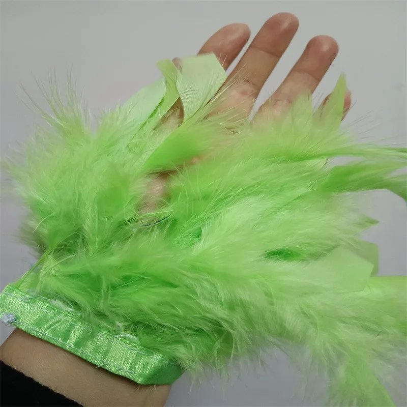 Ostrich Feather Cuff Wrist Sleeve Women Fur Ostrich Feather Cuffs Feather Cuff Snap Bracelet Clap On Satin Shirts Elegant