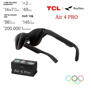 TCL RayNeo Air 4 PRO AR Glasses Macro-OLED Screen 3D Private Cinema 1200Nits First HDR10…