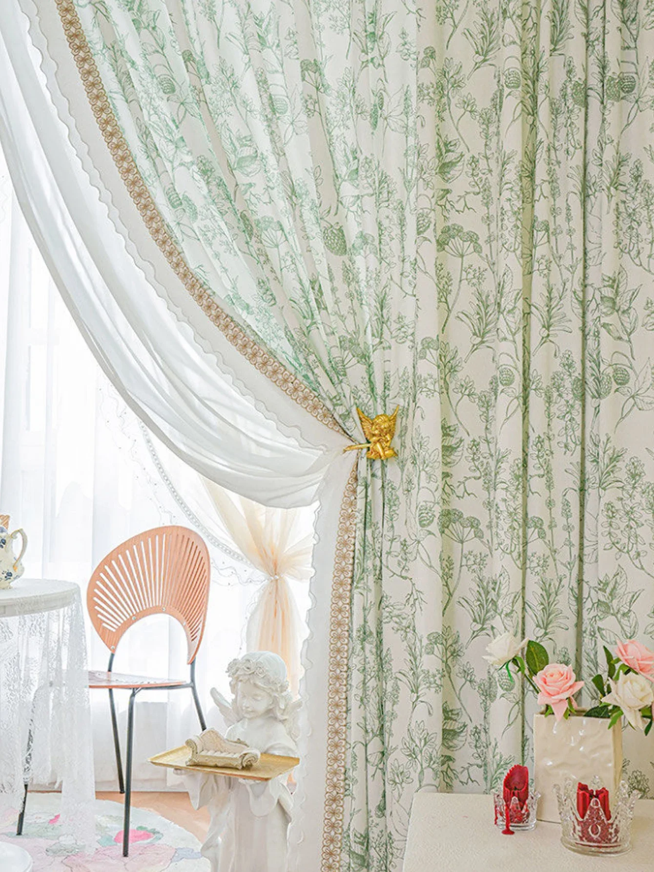 

Modern Simple Print Vajra is Opaque To Lght with Anti-cat Scratch and Scratch proof For Living Room and Dining Room