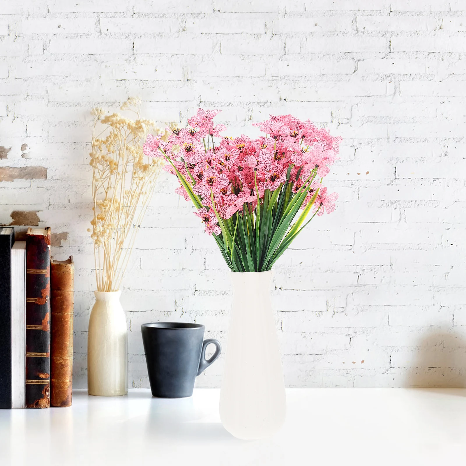 

Artificial Violet Flowers Pink Adorn Flower Arrangement Violet Botanical DIY Home Celebration Lifelike Vase Decor
