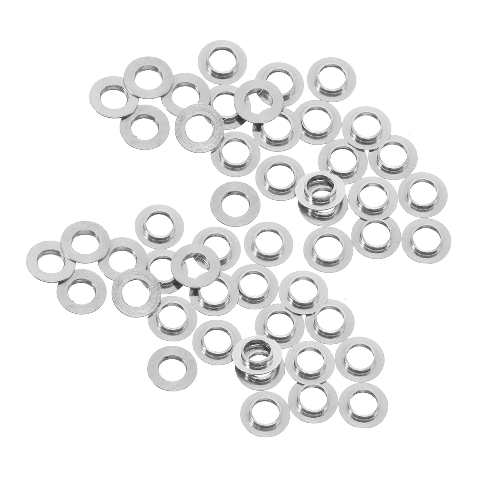 

50 Pcs Eyeglass Convex Gasket Glasses Accessories Spacers Fixing Stainless Steel Gaskets