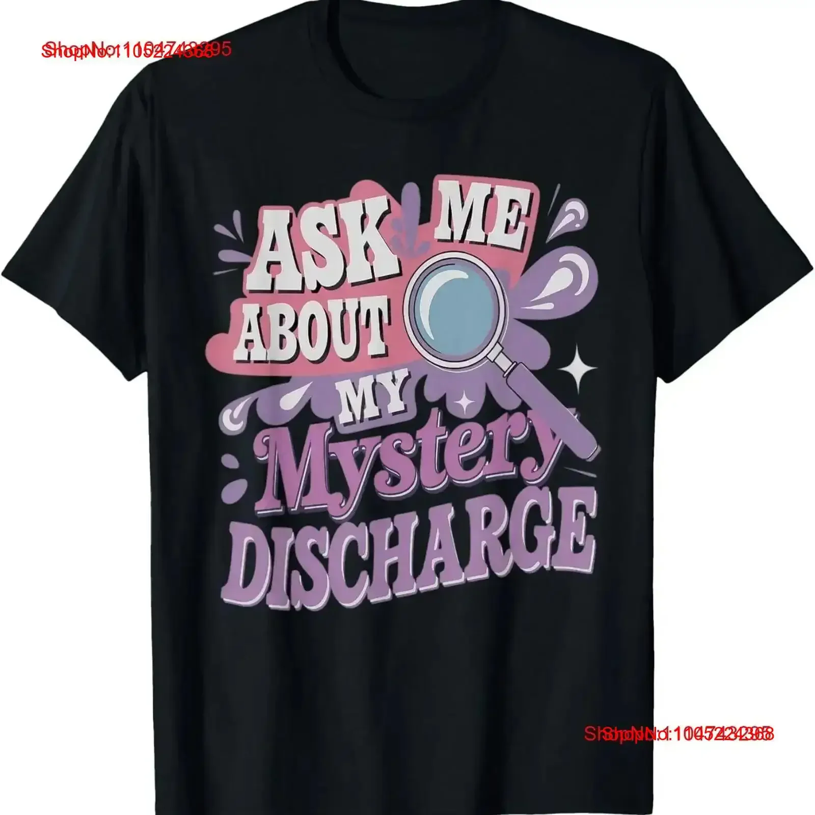 

Ask Me About My Sarcastic Mystery Discharge Adult Humor T Shirt vintage Washed Casual homme Soft graphic Stylish Stretched