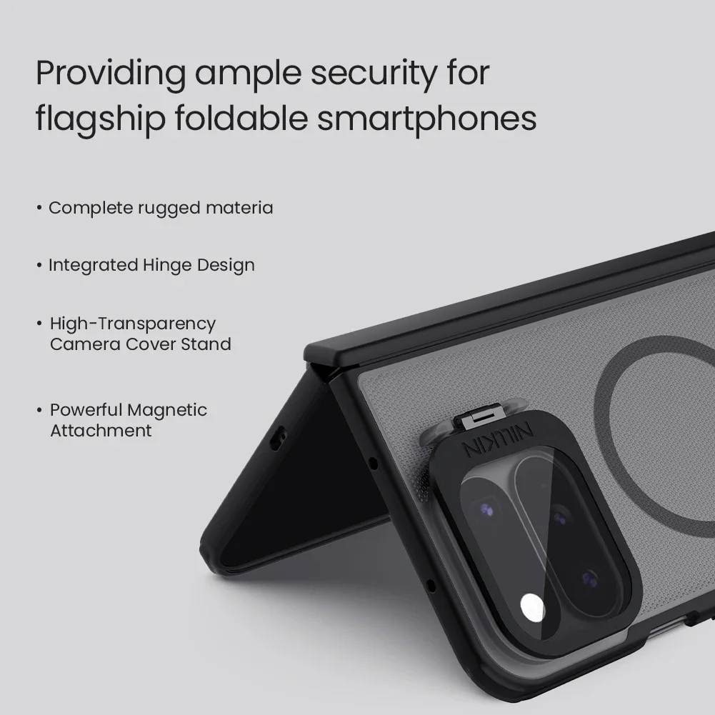 Nillkin For Google Pixel 11 Pro Fold Case Hard PC Super Frosted Prop Magnetic Camera Protector with Stand Cover Protection