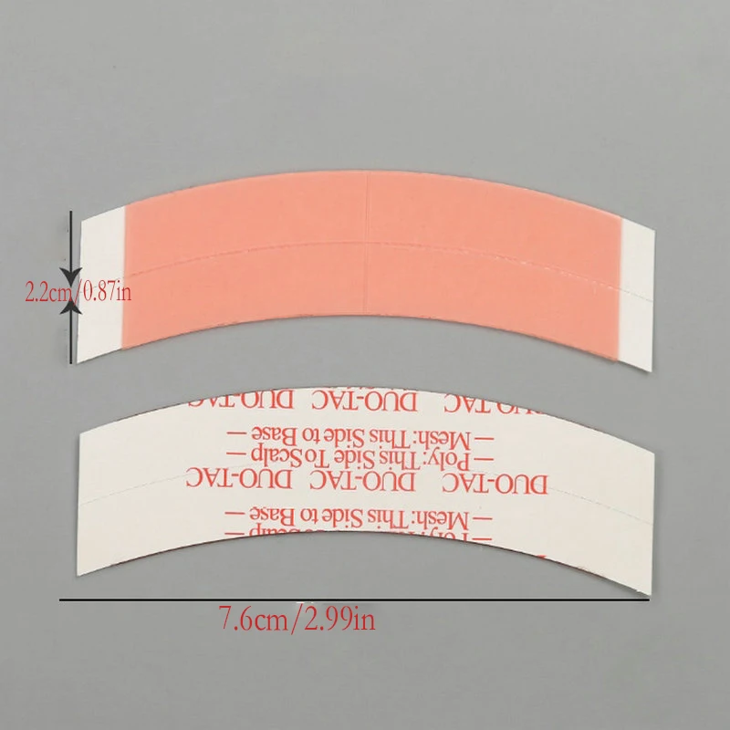 شعر مستعار بشبكة حمراء لاصقة على الوجهين لاصق بيولوجي قوي لفروة الرأس لا يترك علامات مقاوم للماء ومقاوم للعرق لأمن الشعر المستعار