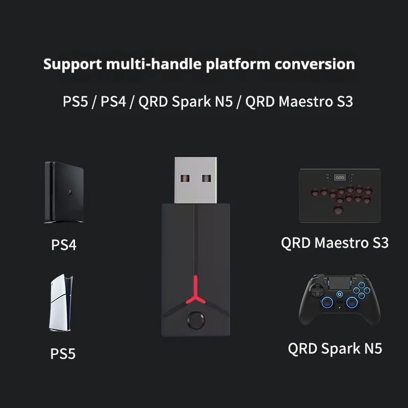 Qrd Blackpill Ps5 Wireless Adaptor And Converter For Qrd Spark N5/Qrd Maestro S3/Arcade Stick/Original Dualshock4 Ps4 Controller