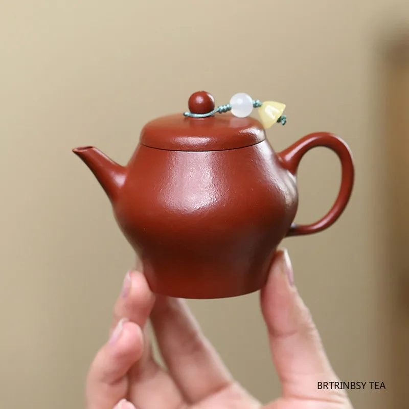 

90ml Yixing Handmade Purple Clay Teapot Chinese Small Capacity Tea Pot Raw Ore Zhu Mud Kettle Household Zisha Teaware Tea Set