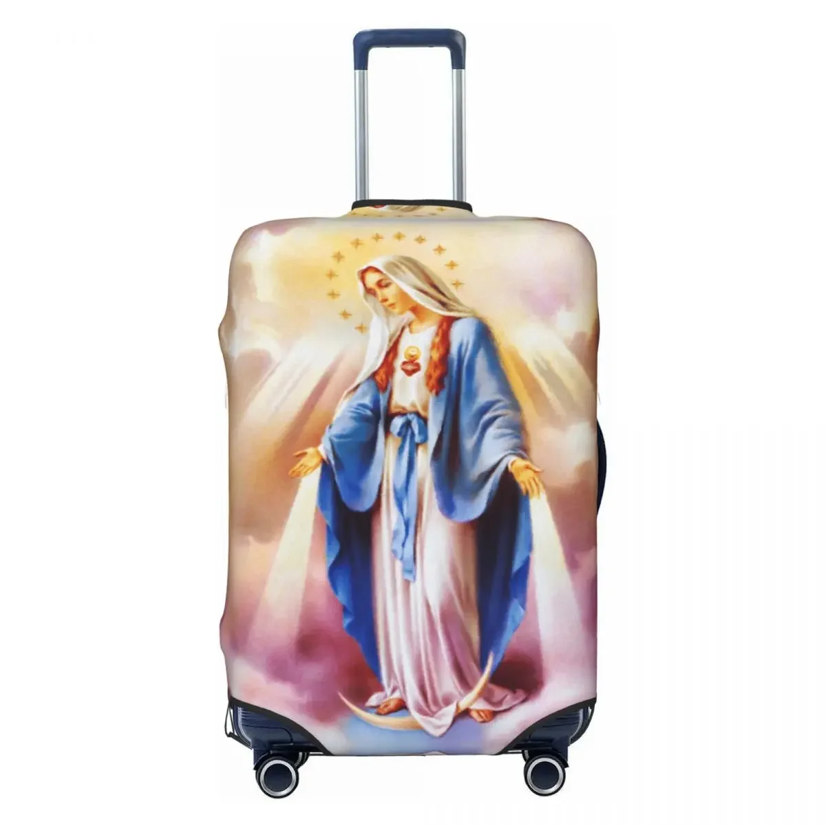 

Custom Catholic Virgin Mary Luggage Cover Elastic Our Lady of Guadalupe Travel Suitcase Protective Covers Fits 18-32 Inch