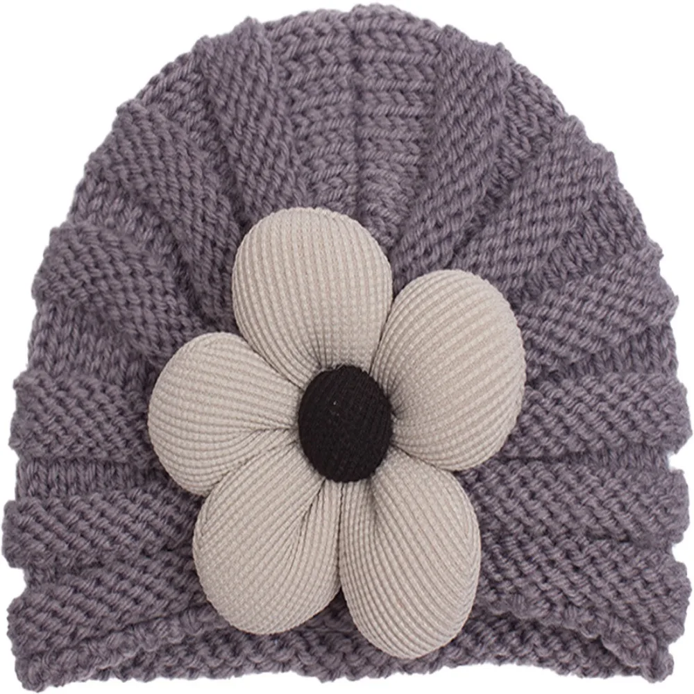 Turban Épais à Fleurs pour Bébé, Chapeau Chaud, Bandeau de Sauna, Collection Automne Hiver