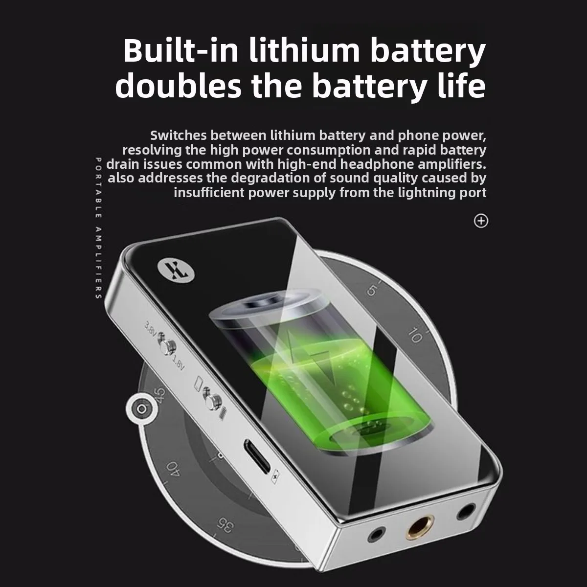For JCALLY AP20 Portable DAC Headphone Amp, 3.5/2.5/4.4 HiFi Audio Decoder for Phone Music