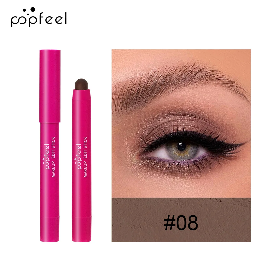 Best-Selling Popfeel Highlight Eye Shadow Stick Make Up Bold Colour Payoff Metallic Finish Chroma Crayon Eyeshadow Cosmetic New