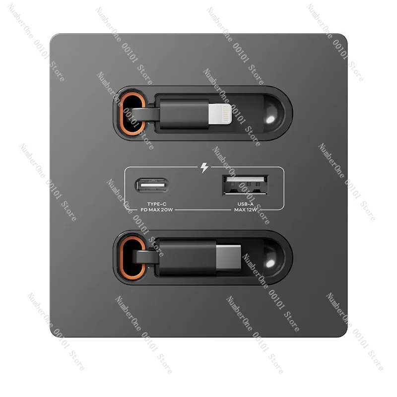 

Электрик, 20 Вт, быстрая зарядка, USB-розетка, панель переключателя типа 86, бытовой телескопический кабель типа C для зарядки мобильного телефона