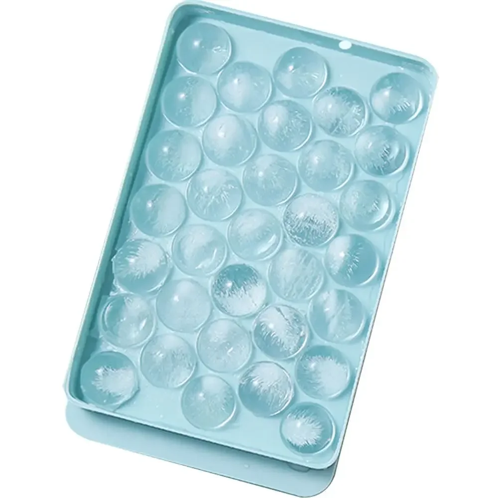 Mini Ice Cube Trays Tiny Ice Cube Tray with Lid for Freezer Round Ice Cubes for Chilling Cocktail Whiskey Tea Coffee