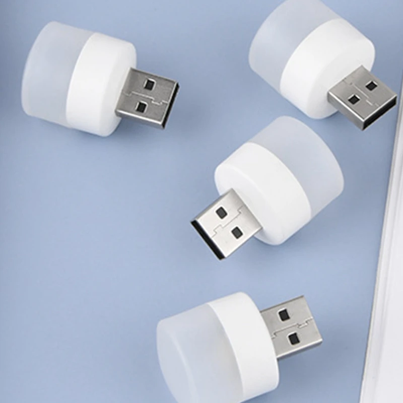 HOT! 8Pcs Night USB Light Mini LED Bulb, Compact, For Bedroom, Bathroom, Nursery, Hallway, Kitchen Lights