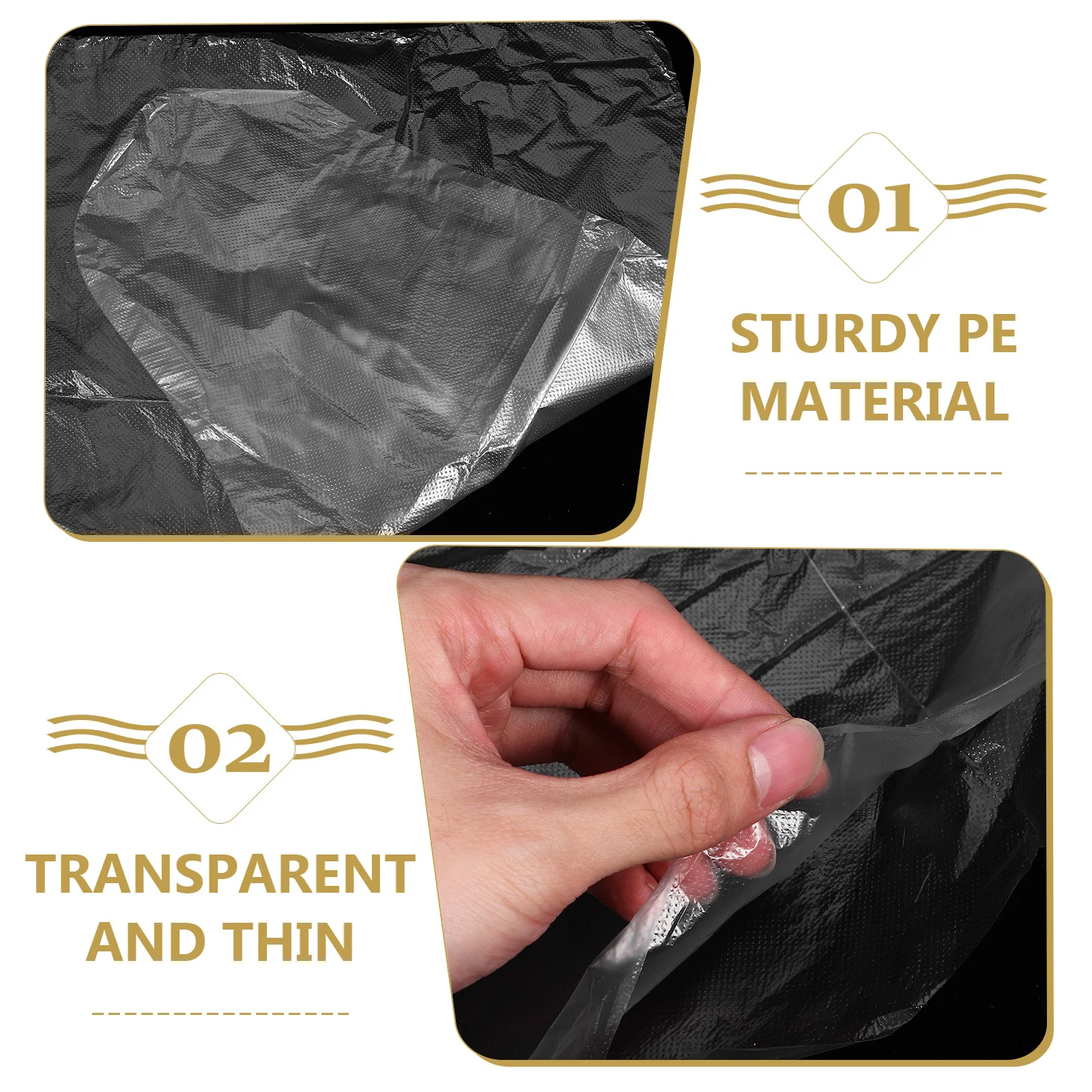 

200Pcs Disposable Transparent Foot Covers Large Pe Protective Booties for Pedicure Spa Beauty Salon Foot Therapy