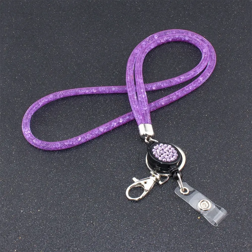 Portable Women Multi Color For Keys Id Card Retractable Lanyard Lanyard Keyring Phone Strap