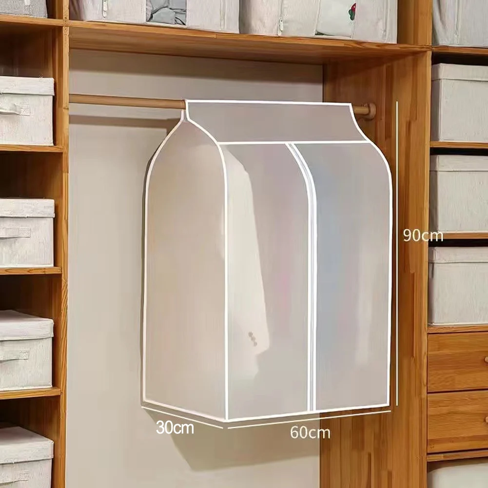 1pc Translucent Clothes Covers Clothes Bags Hanging Garment Bags Dust-proof Garment Protector Covers For Clothes Jacket