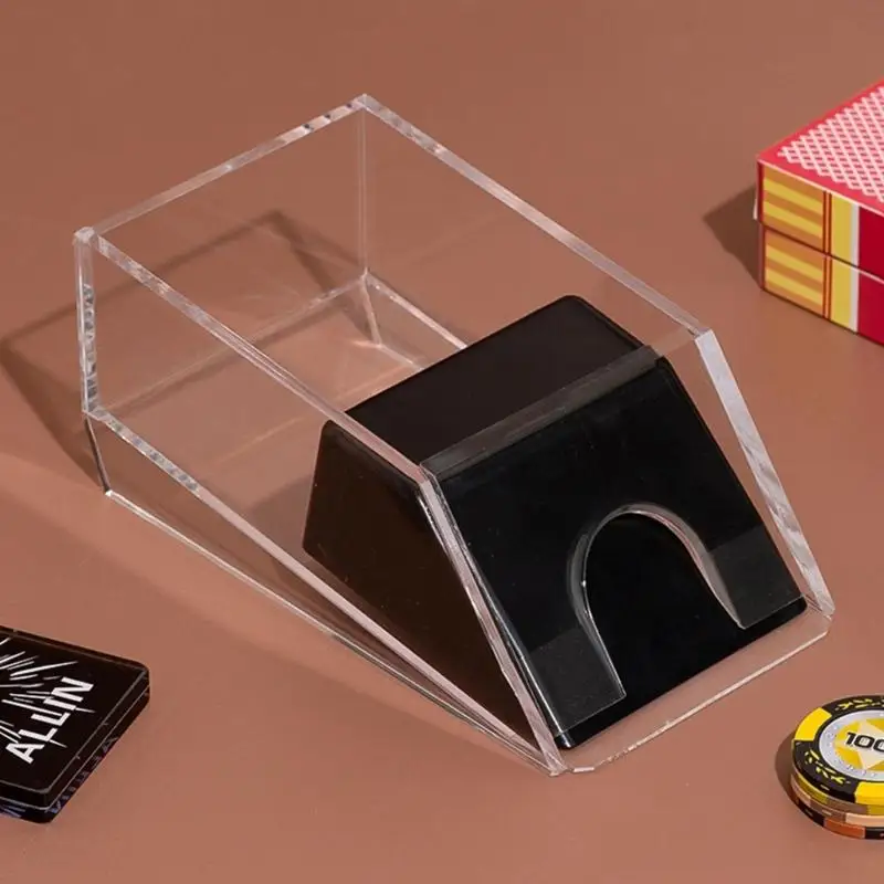 652F لعبة بلاك جاك الحذاء تجاهل صينية بطاقات للعب التعامل مع الأحذية الاكريليك بلاك جاك موزع بطاقة التعامل حامل الحذاء للعبة #4