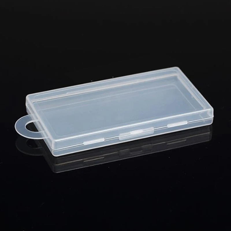 Hot Selling Small Parts Thin Transparent Collapsible Plastic Boxes Small Jewelry Storage Packaging Box 11.5*6.1*1.3cm