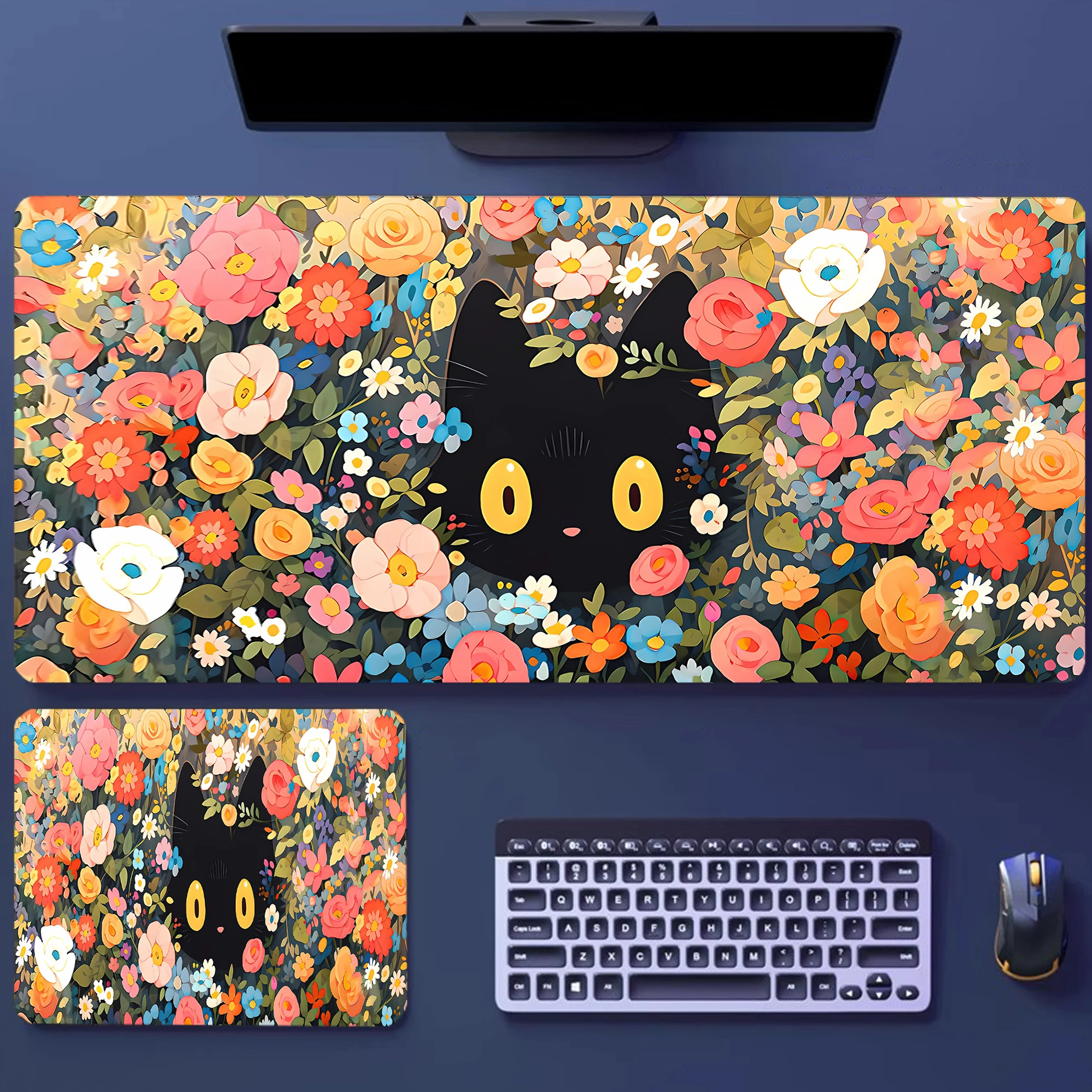 

Kawaii Cat Mouse Pad Large Mousepads PC Gamer Mousepad Office Mouse Mats Kawaii Desk Mat Rubber Keyboard Mats Gifts 900x400