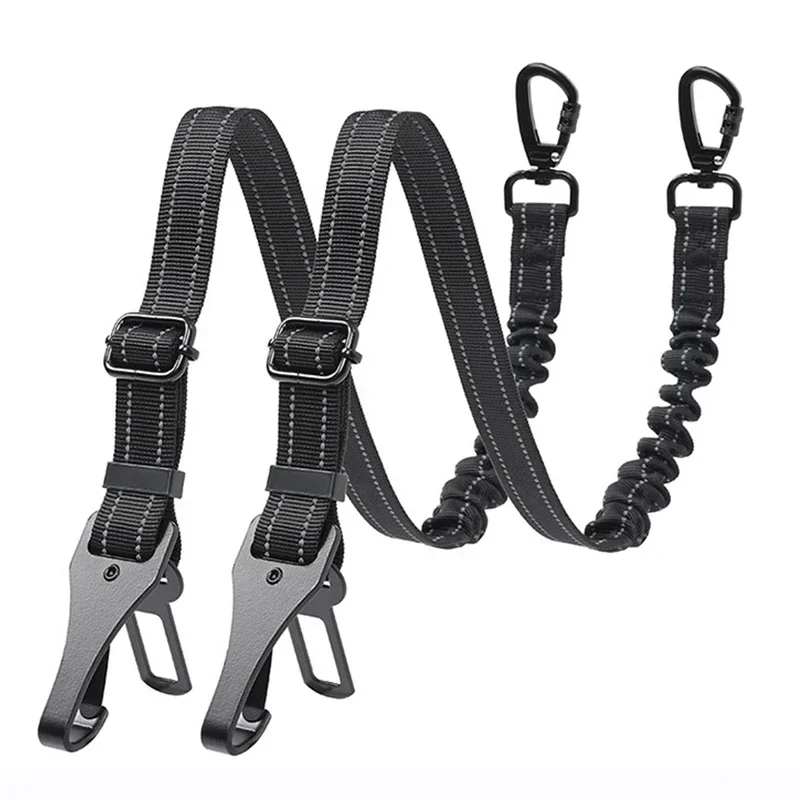 Three in one pet dog car seat belt adjustable pet seat car lead clip safety traction rope