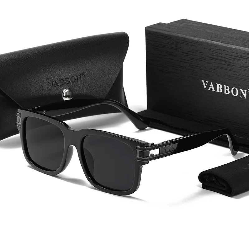 Vabbon Neue Retro-Sonnenbrille aus Metall, Trend, quadratischer Rahmen, Persönlichkeit, großer Rahmen, Sonnenbrille 853