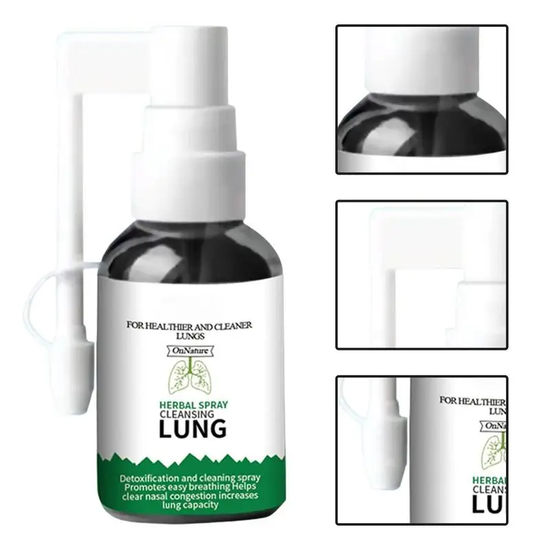 Natural 20ml Lung Cleaning Spray Safe Lung Detoxification Herbal Cleaning Spray Care Medical Traditional Repair Nasal Spray