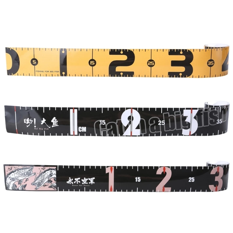 

Fish Ruler Decals Fish Measuring Tape Sticker Self-Adhesive Measuring Tape Waterproof Fish Sticker for Boats Kayaks Net D5QD