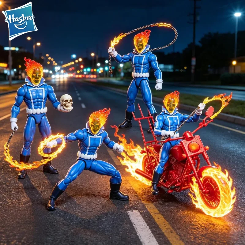 

В НАЛИЧИИ: Фигурка Hasbro Marvel Legends Ghost Rider, 6 дюймов (15 см), с набором мотоциклов, коллекционная модель, игрушка в подарок