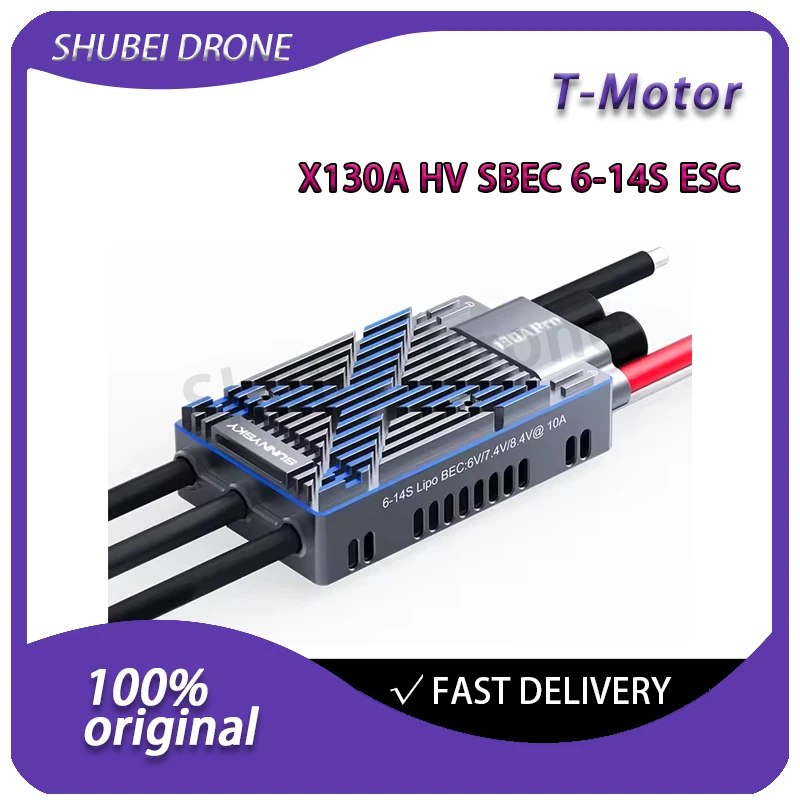 

SUNNYSKY X130A HV Brushless ESC 6-14S Lipo with 10A/25A SBEC High Voltage Speed Controller for RC Fixed-wing Aircraft Drone