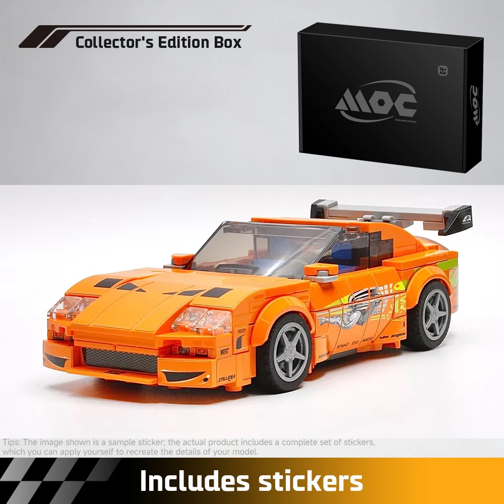 Neue MOC-Geschwindigkeit ​ ​ Rennserie Mittelklasse-Sportwagen Modellbausatz DIY Modulares Auto-Montage-Spielzeug Sammlerstück für Erwachsene Geschenk