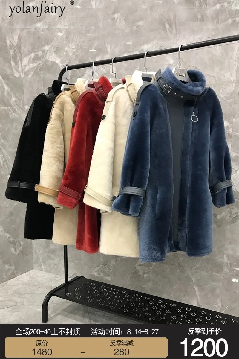 Fur 2023 Real Coat Women Fashion Sheep Shearling Winter Jacket Wool Fur Coats and Jackets Women Luxury Clothes