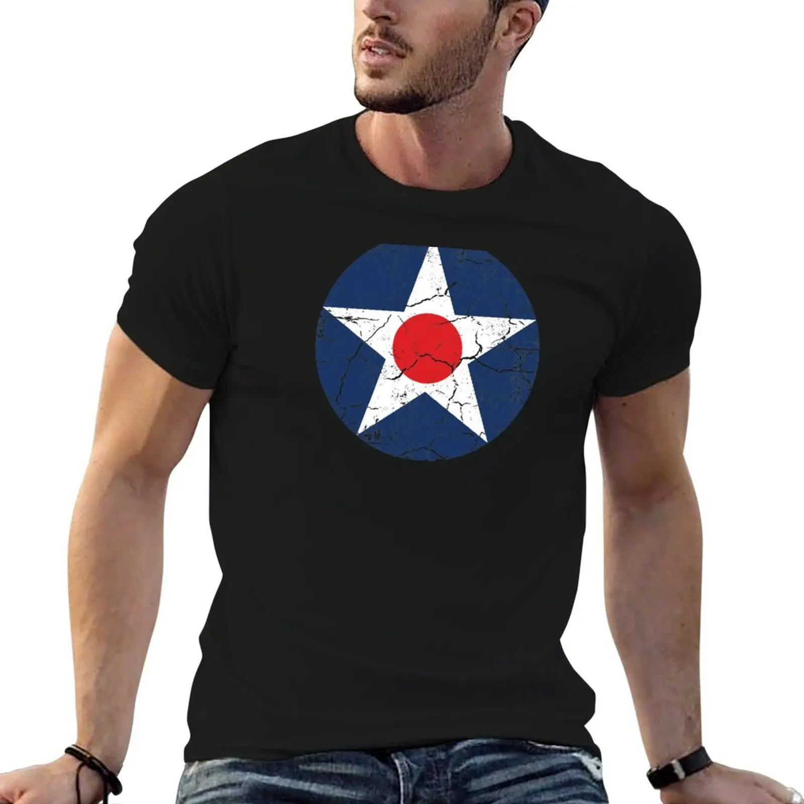

Air Force Roundel USAAC USAF Vintage T-Shirt cotton t shirts man 100% t shirt personalised funny t shirts man T-shirt