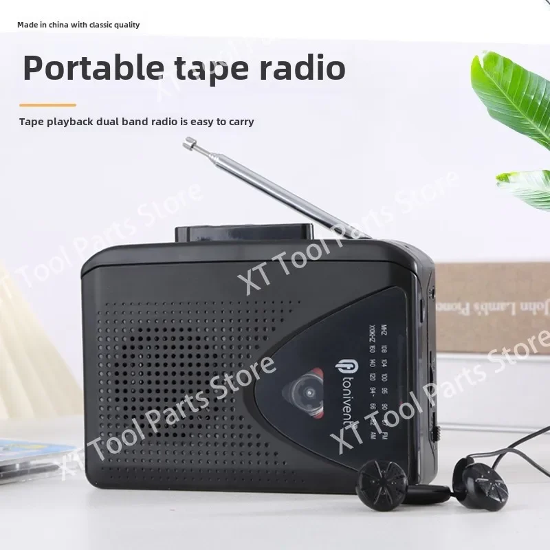 New retro tape Walkman cassette player FM radio stereo English learning single player external speaker