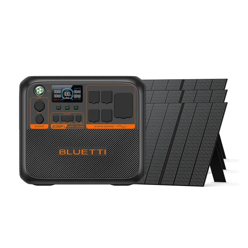 BLUETTI All-In-One 2KW Solar Energy System Solar Generator for Home with Lifepo4 Battery and Inverter