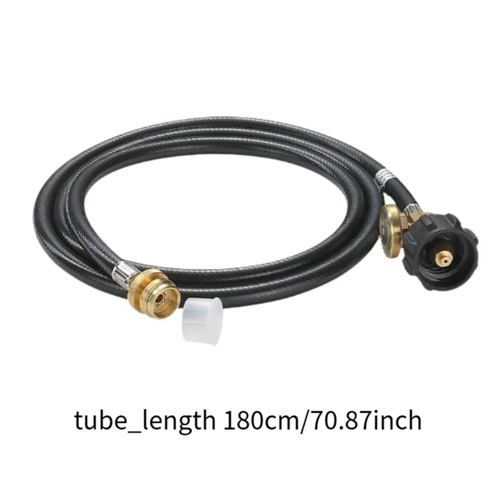 Propane Hose Extension with Gauge Extensible for Cooking Soldering Gas Grill
