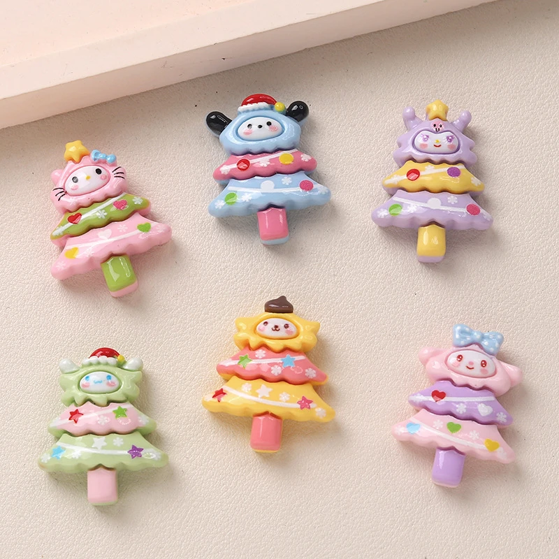 

MINISO Cartoon Diy Resin Shoes Accessories Christmas Tree Accessories Sanrio Kuromi Series Fashion Xmas Party Gifts