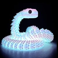 3D Printed Snake Toys Flexible Printing Animal Fidget Snake Perfect Desk Pet Animal Collectors Halloween Decorations Essentials